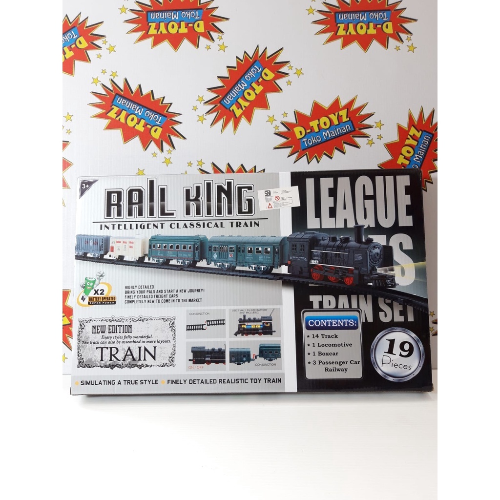 Kereta Api Rel Rail King 19pcs