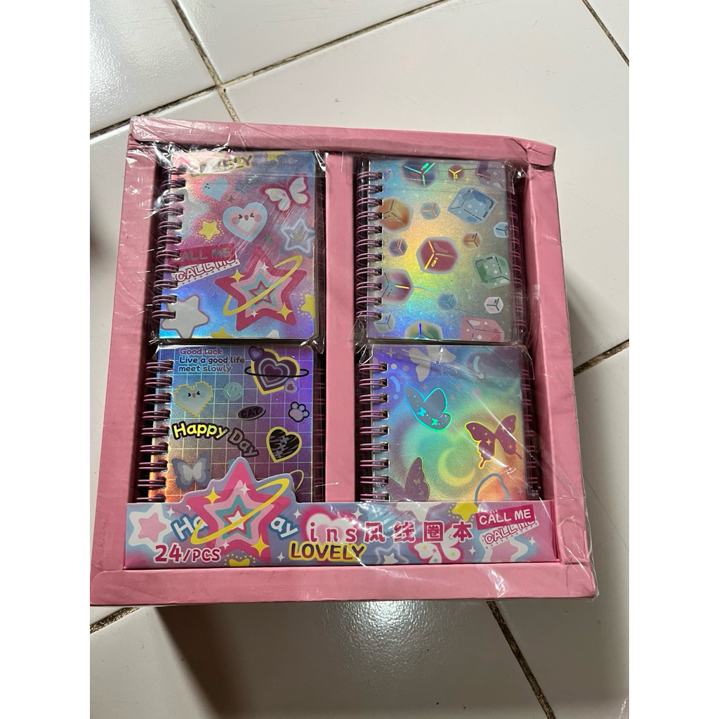 

Buku Catatan A7 Buku Tulis Kertas Mini Notebook Ring Motif