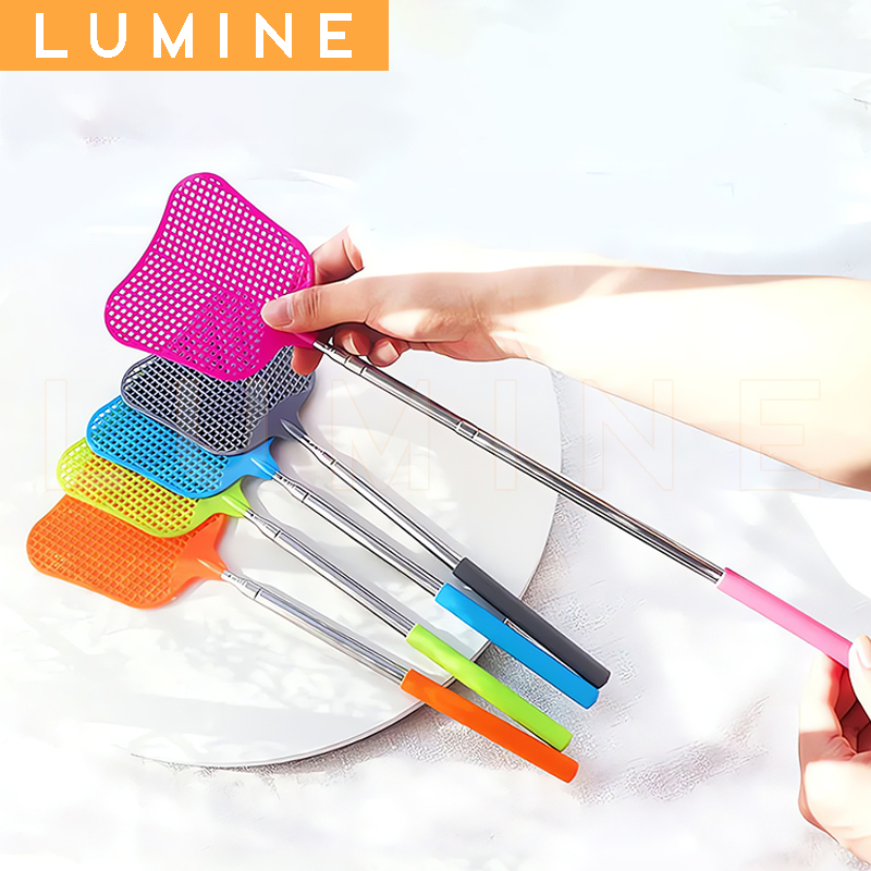 Pemukul lalat tarik rumah tangga bahan besi tebal dan panjang pemukul nyamuk tahan lama dan tidak la