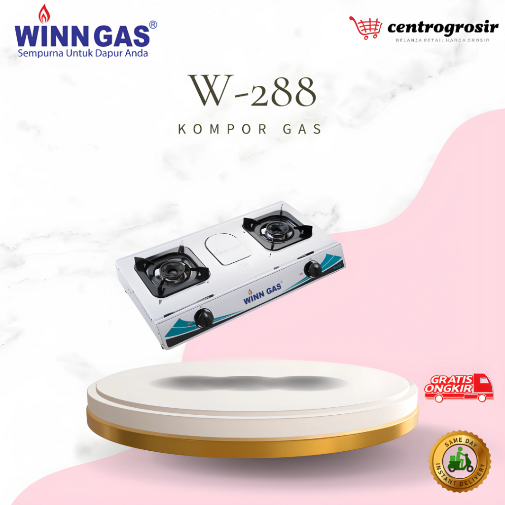 Winn Gas W288 Kompor Gas 2 Tungku Alumunium W-288