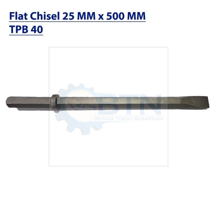 Flat Chisel 25 MM x 500 MM untuk Jack Hummer TPB 40 TOKU