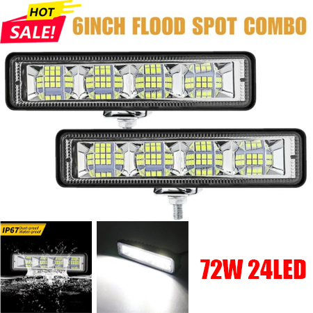 TA 1pc Lampu Tembak CWL CREE 24 Mata LED & 16 Mata LED 12Volt Dan 24Volt Bahan Aluminium Lampu Mobil