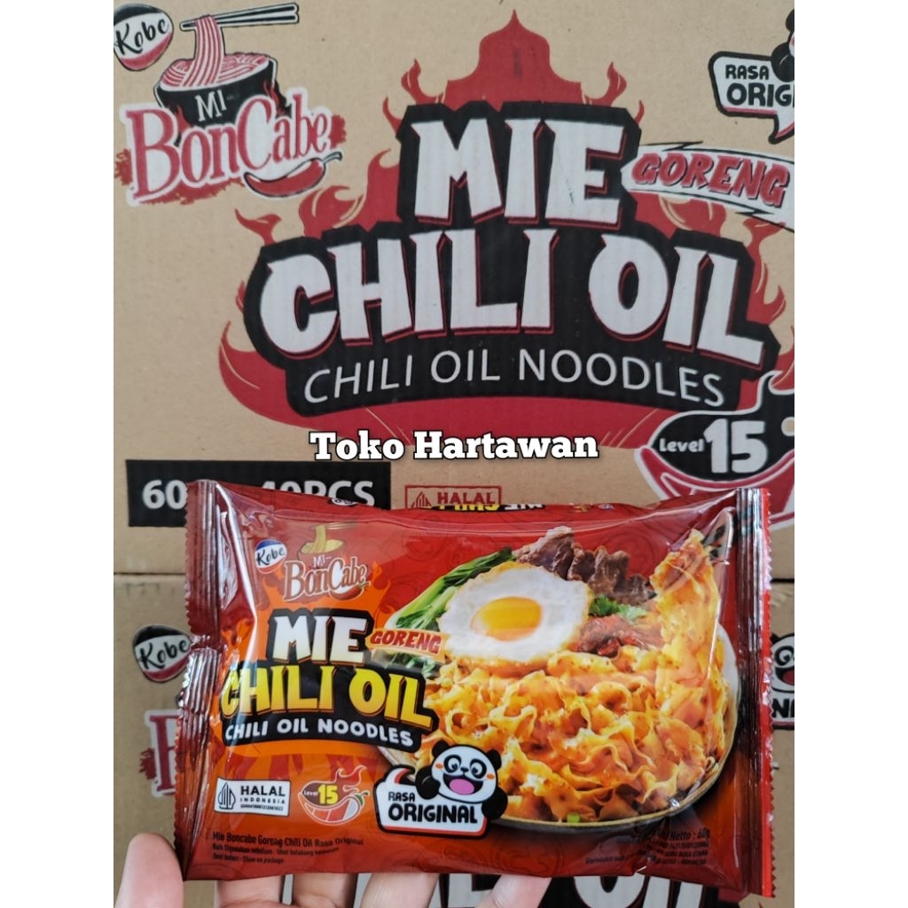 Mie Boncabe Goreng CHILI OIL Level 15 (60gr X 5pc)