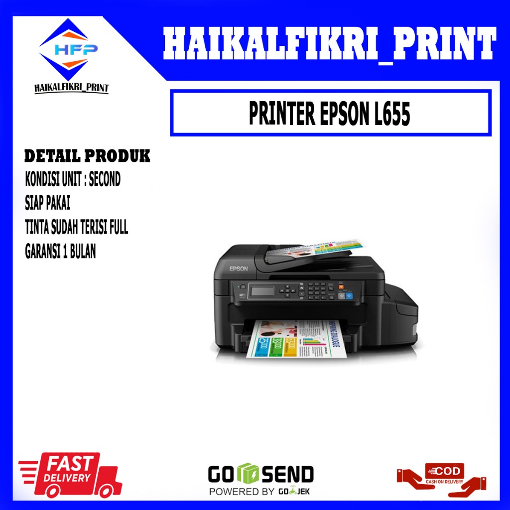 PRINTER EPSON L655 WIFI DUPLEX, BEKAS BERKUALITAS