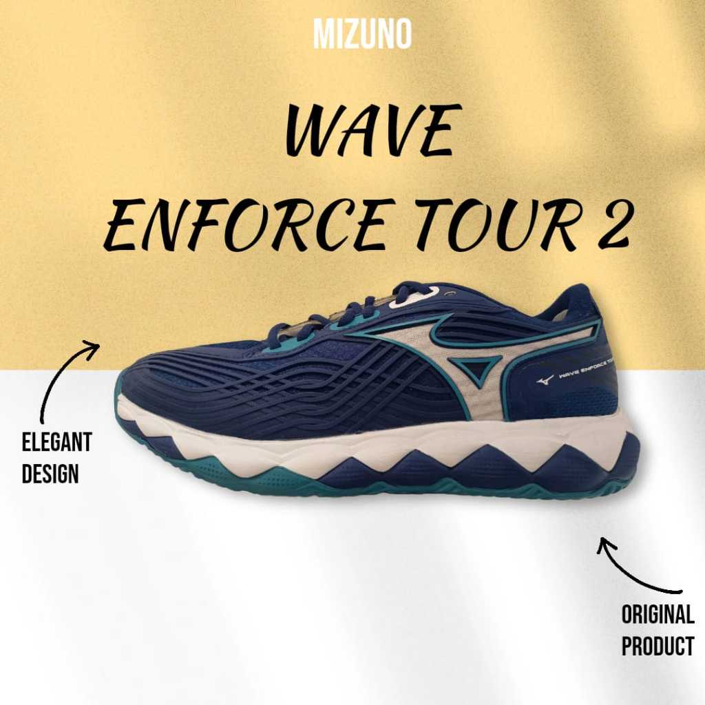 Sepatu Tenis Mizuno Wave Enforce Tour 2 AC Original Pria – Mizuno Enerzy Sport Shoes Made in Vietnam