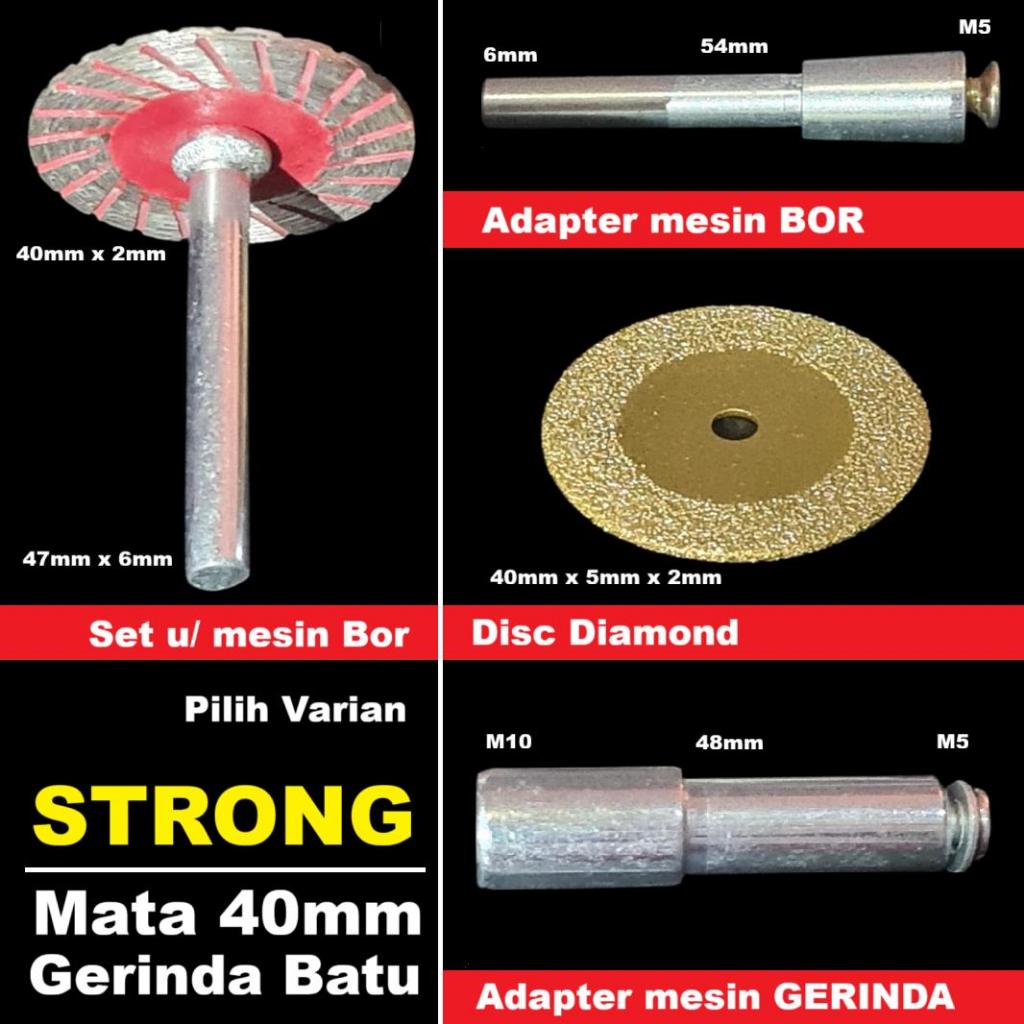 Mata Diamond Gerinda 40mm Cutting Disc Grinder Potong Ukir Batu Keramik Marmer Granit Kaca