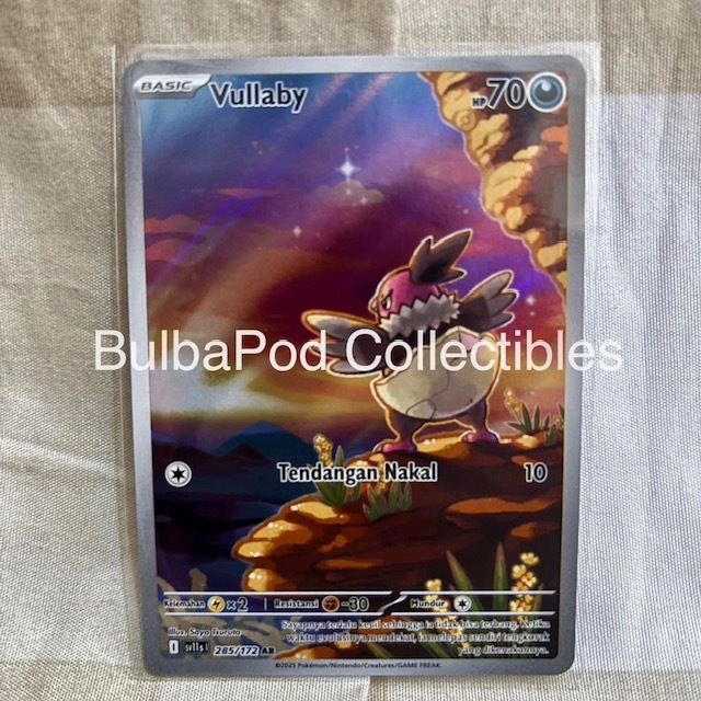 Pokemon TCG Indonesia Vullaby sv11s 285/172 AR Hitam & Putih