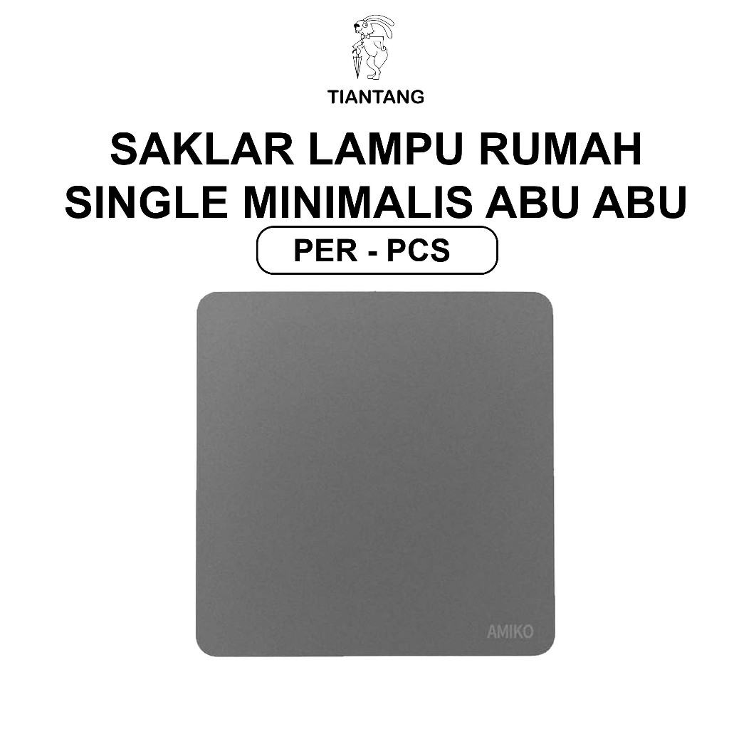 TIANTANG Saklar Lampu Rumahan Modern Minimalis Single Switch Grey