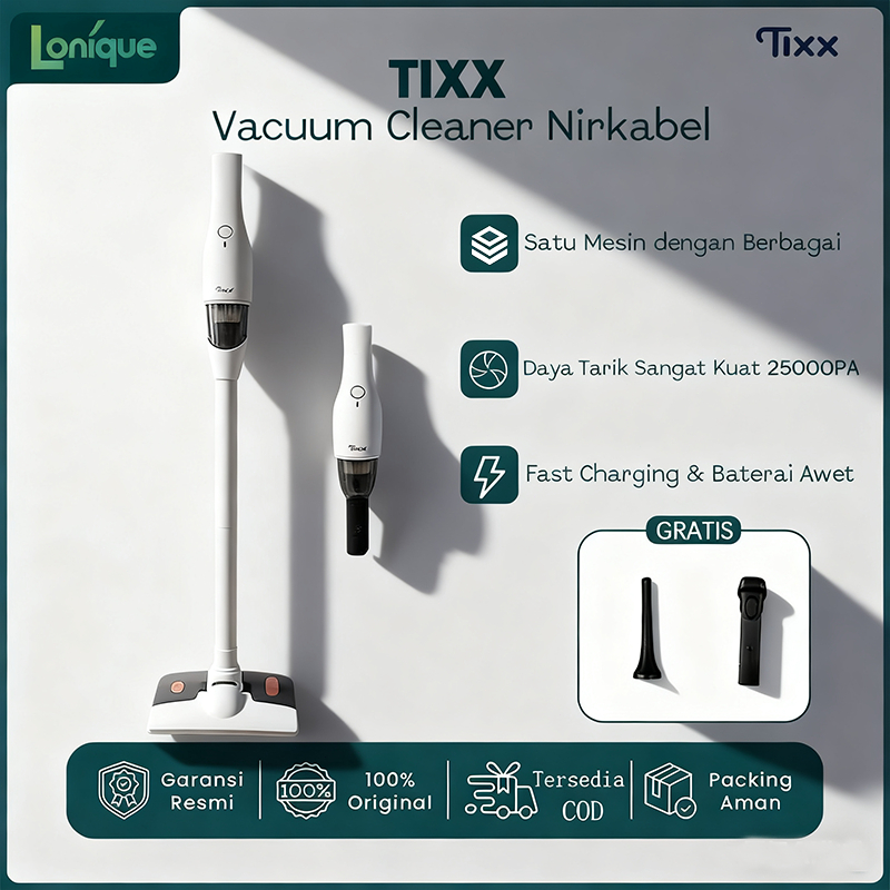 TIXX Vacuum Cleaner Nirkabel 25000PA Vacuum Tangan Portabel Multifungsi