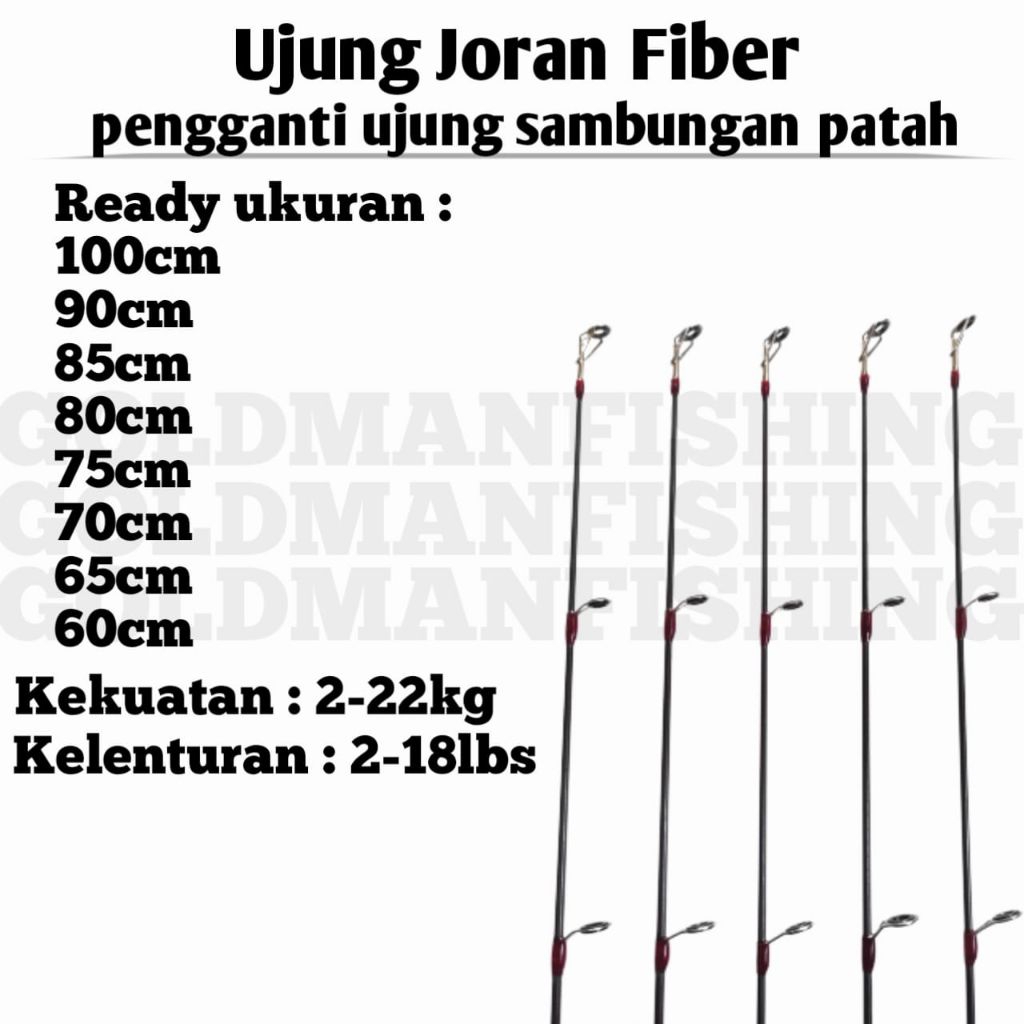 Ujung joran fiber solid