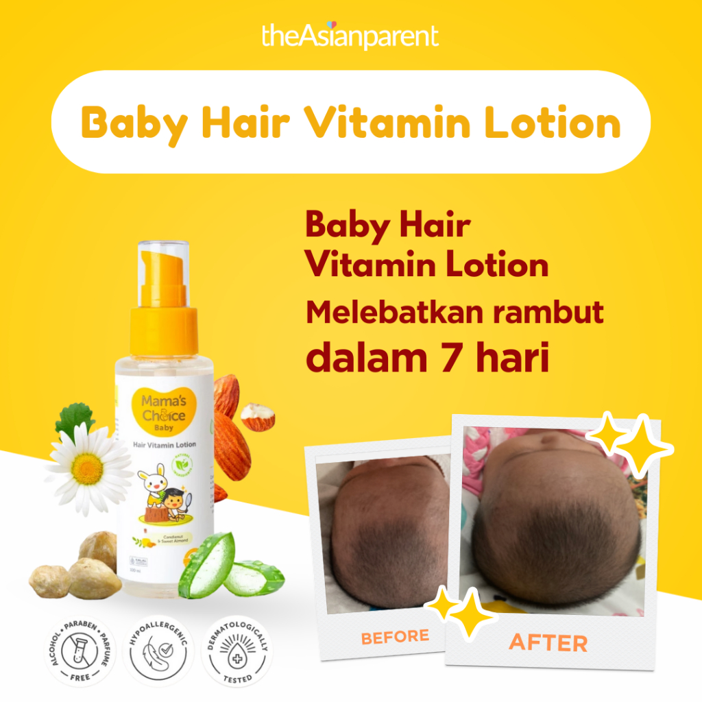 Mama's Choice Baby Hair Vitamin Lotion | Minyak Vitamin Rambut Bayi dan Anak - Serum Penumbuh Rambut