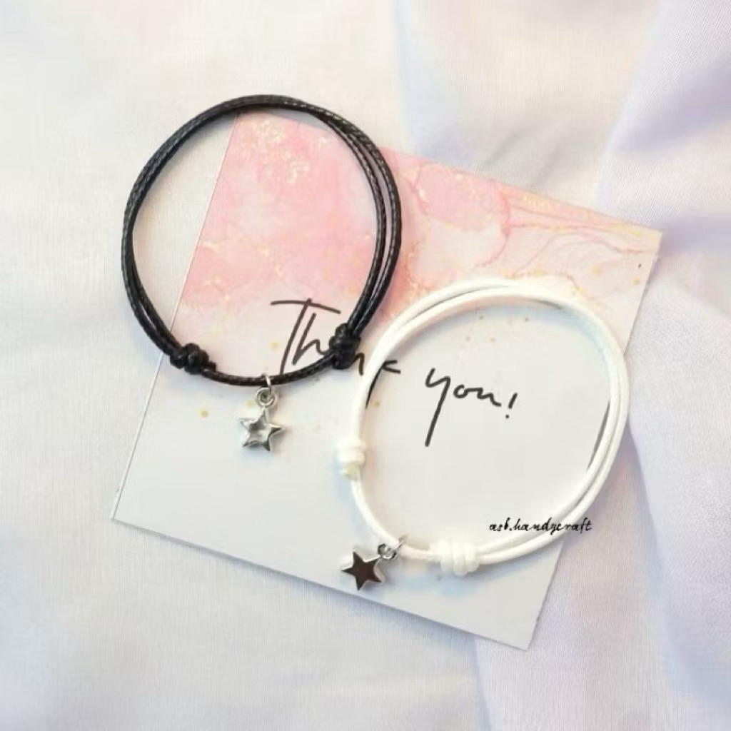 (Cod) 1 Pcs Gelang Couple Tali Bintang Korean Style
