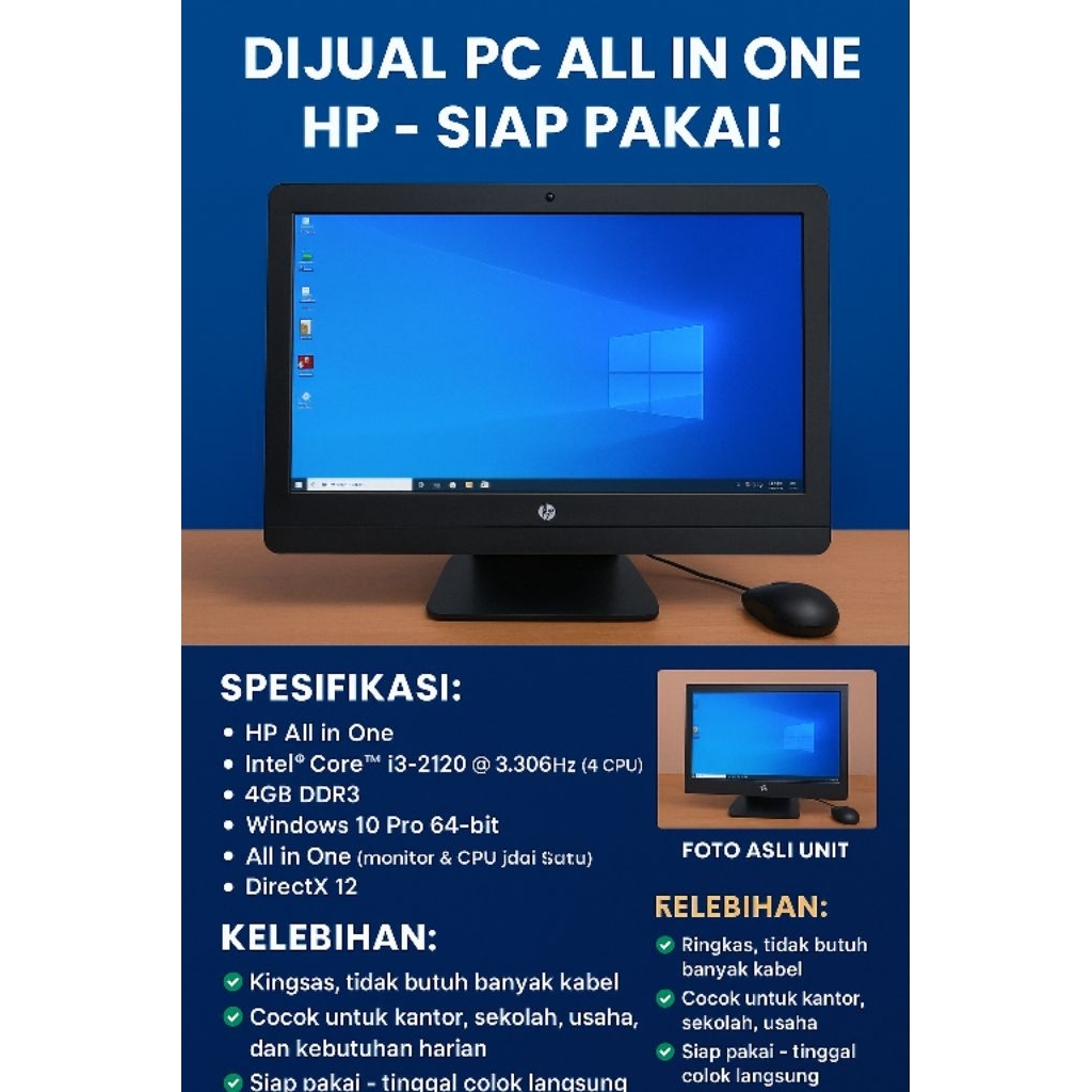 All in one Pc Hp compaq pro 4300