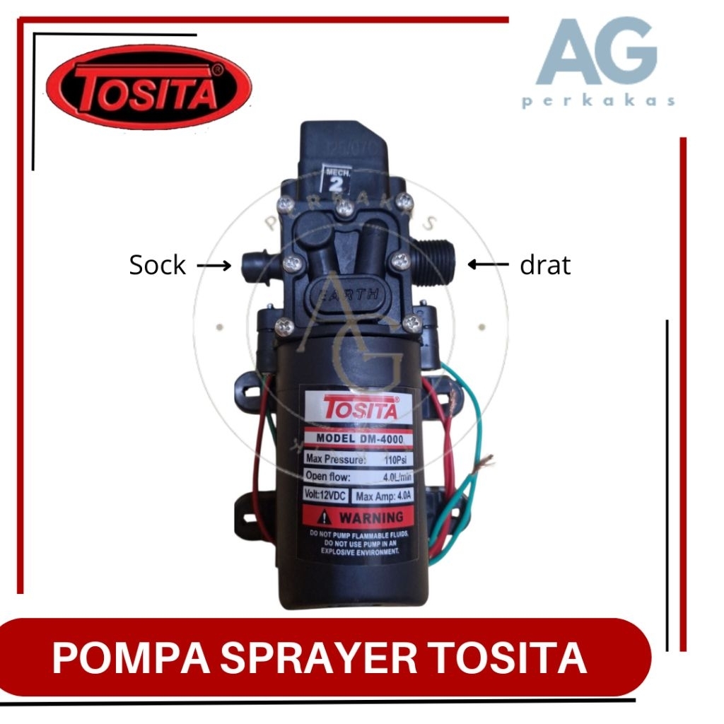Dinamo/pompa sprayer Tosita 110 psi sock-drat