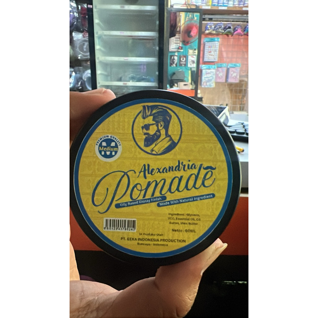 Alexandria Pomade Medium Aroma Kopi 60ml