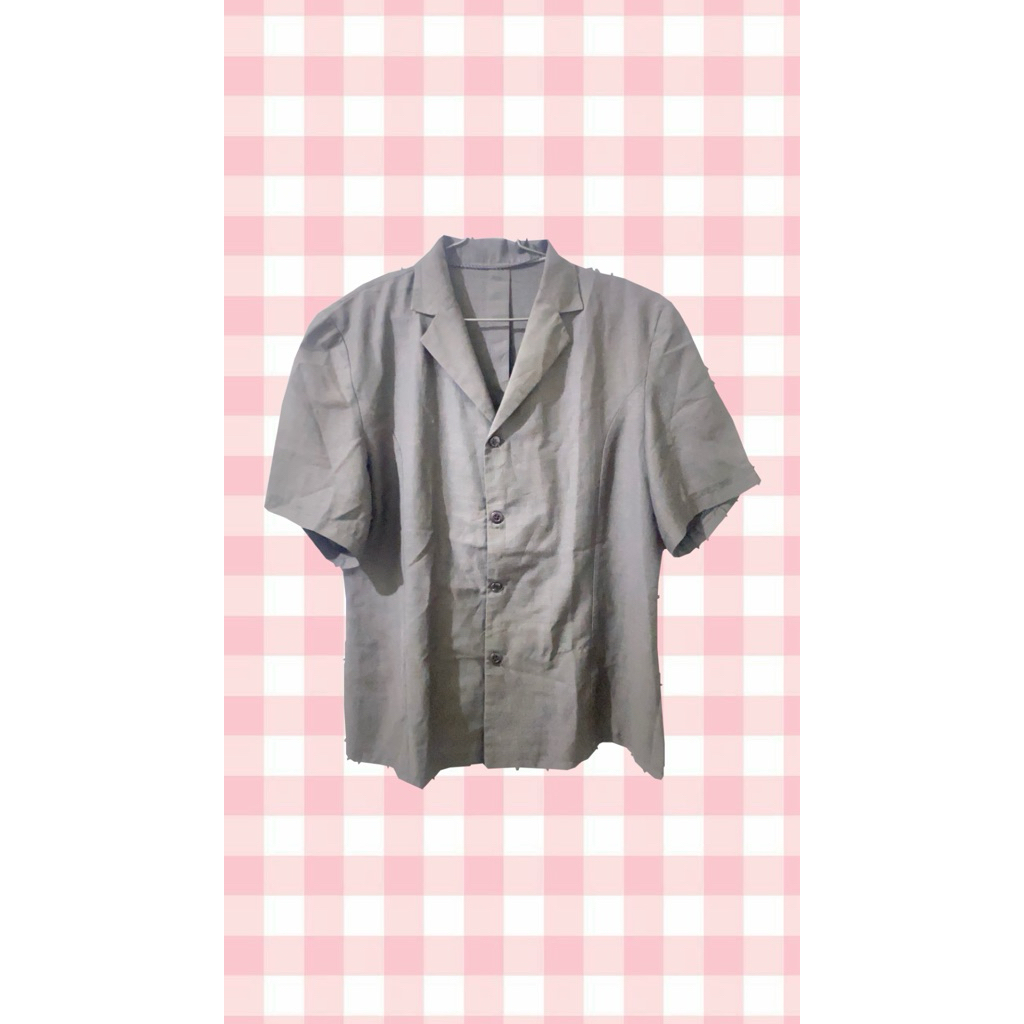 (Preloved) Kemeja Wanita: abu gelap