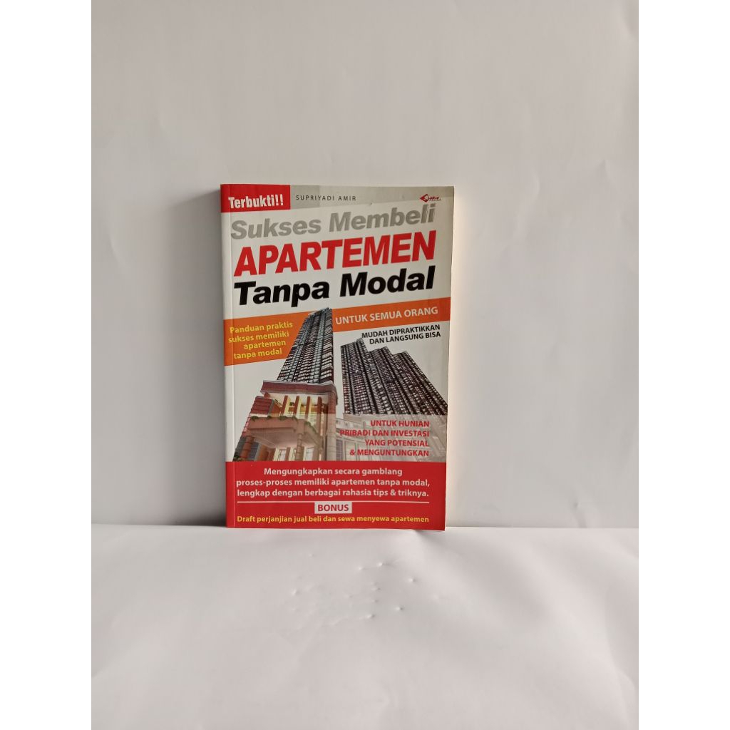 BUKU ORIGINAL SUKSES MENJUAL APARTEMEN TANPA MODAL oleh SUPRIYADI AMIN