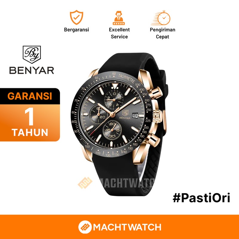 Jam Tangan Pria Benyar BY-5140SL Quartz Watch 3 ATM Water Resistant