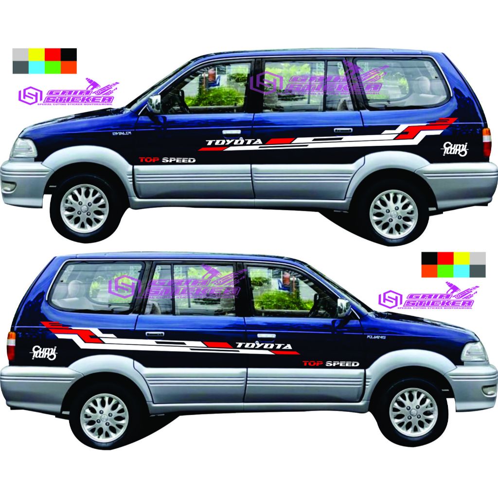 new stiker mobil kijang stiker striping list toyota kijang super kijang KRISTA kijang lgx