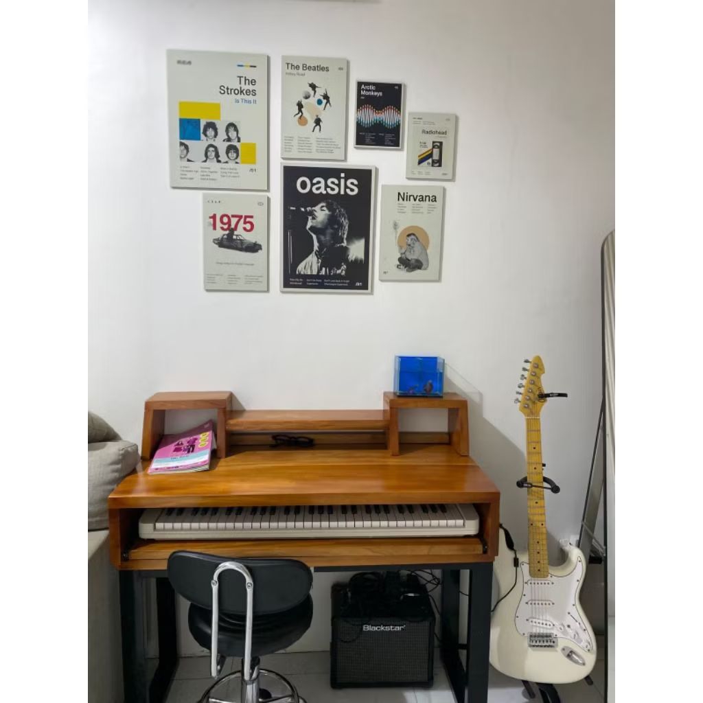 stan piano,meja piano,meja studio musik recording,desk