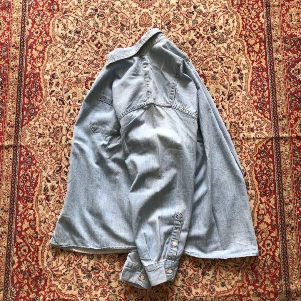 Kemeja Lafudge store cityboy oversize soft denim washed lafudge store streetwear HG521