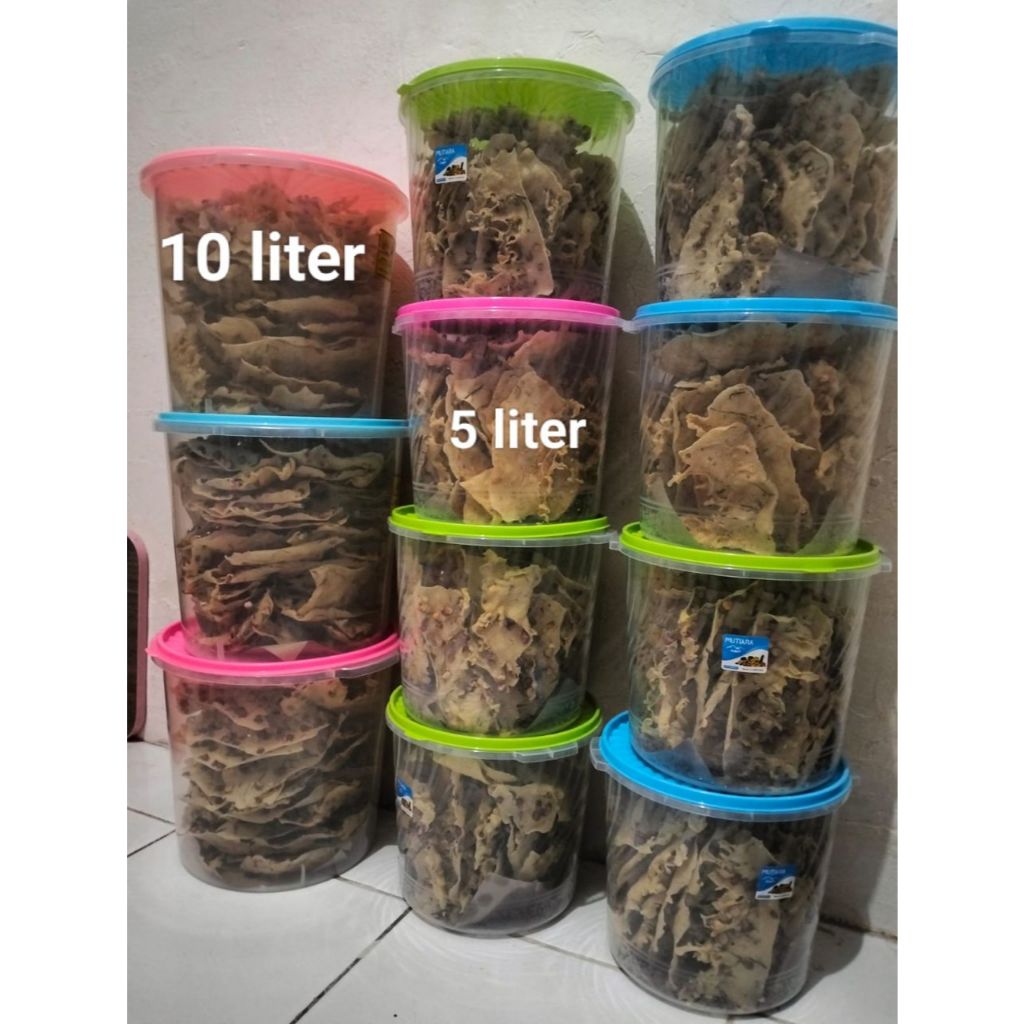 Peyek/Rempeyek Renyah Aneka Varian (Kacang Tanah, Kacang Hijau, Teri, Rebon, Kedelai, Bayam) Toples 