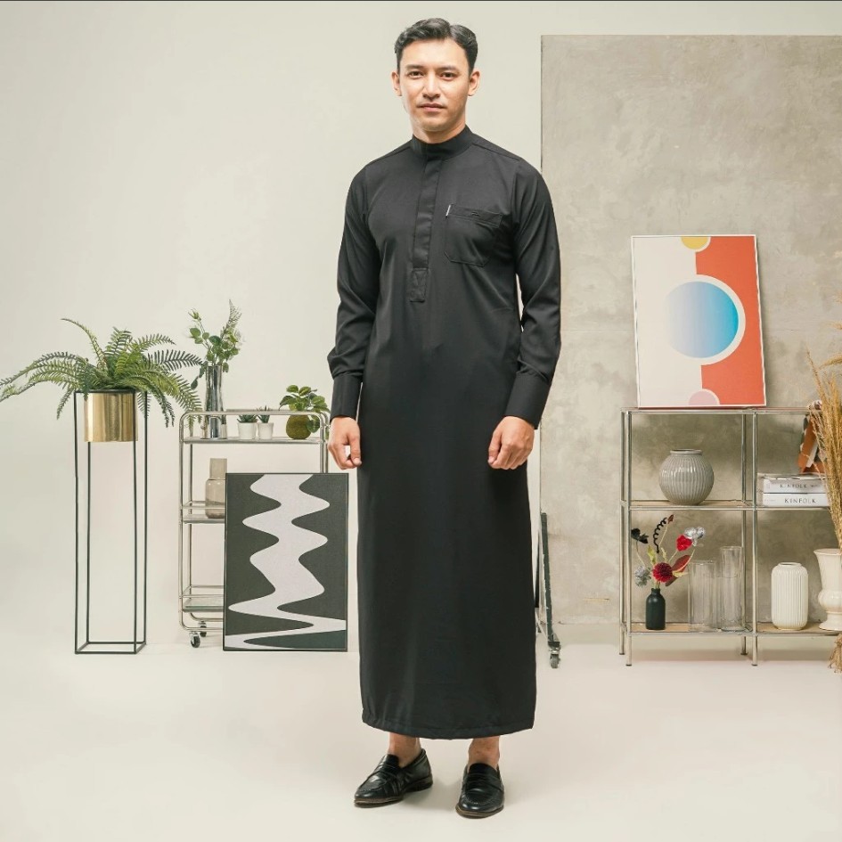 SAIFUDDIN Jubah Sultan Jubah Polos Sultan Gamis Pria Dewasa Jubah Tangan Panjang