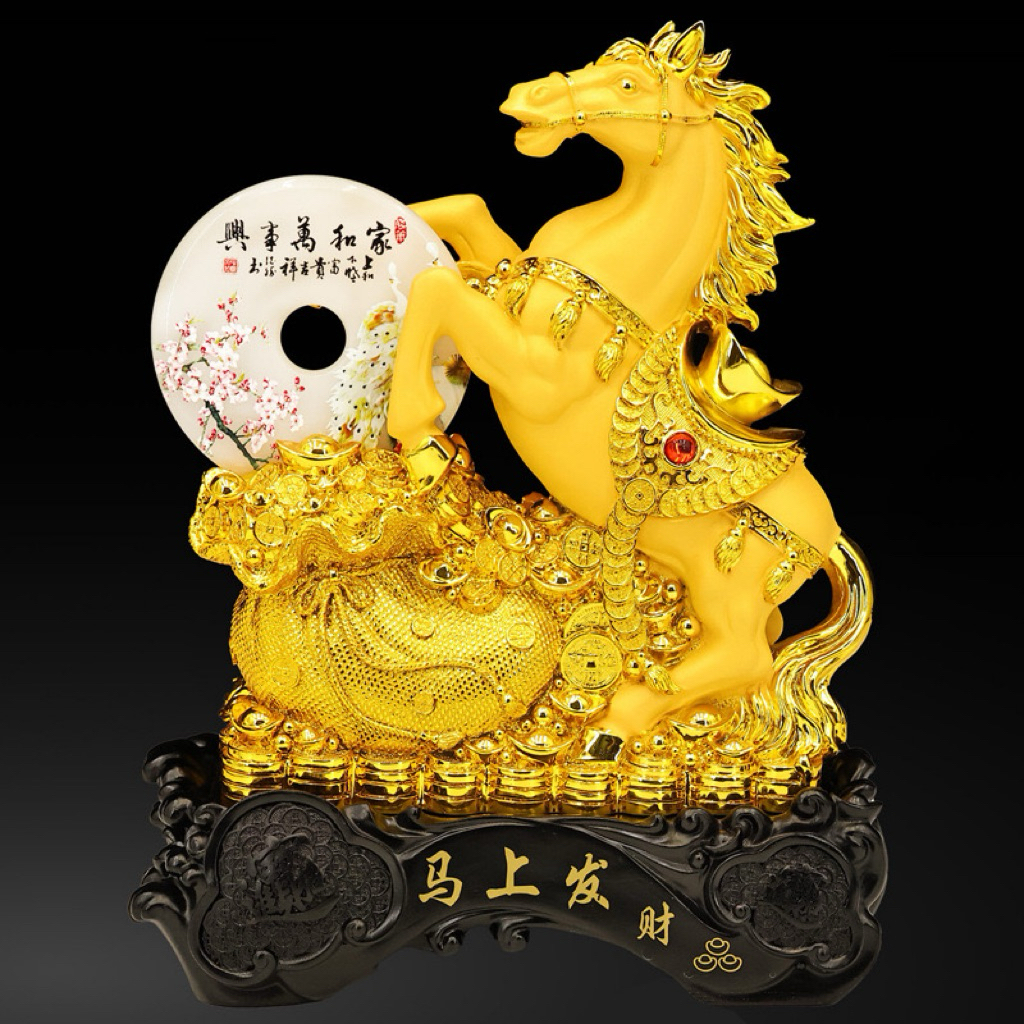 HIASAN KUDA PATUNG KUDA PAJANGAN Kuda Pajangan Fengshui Kuda Pajangan 8 Kuda ikan koi Pajangan Fengs
