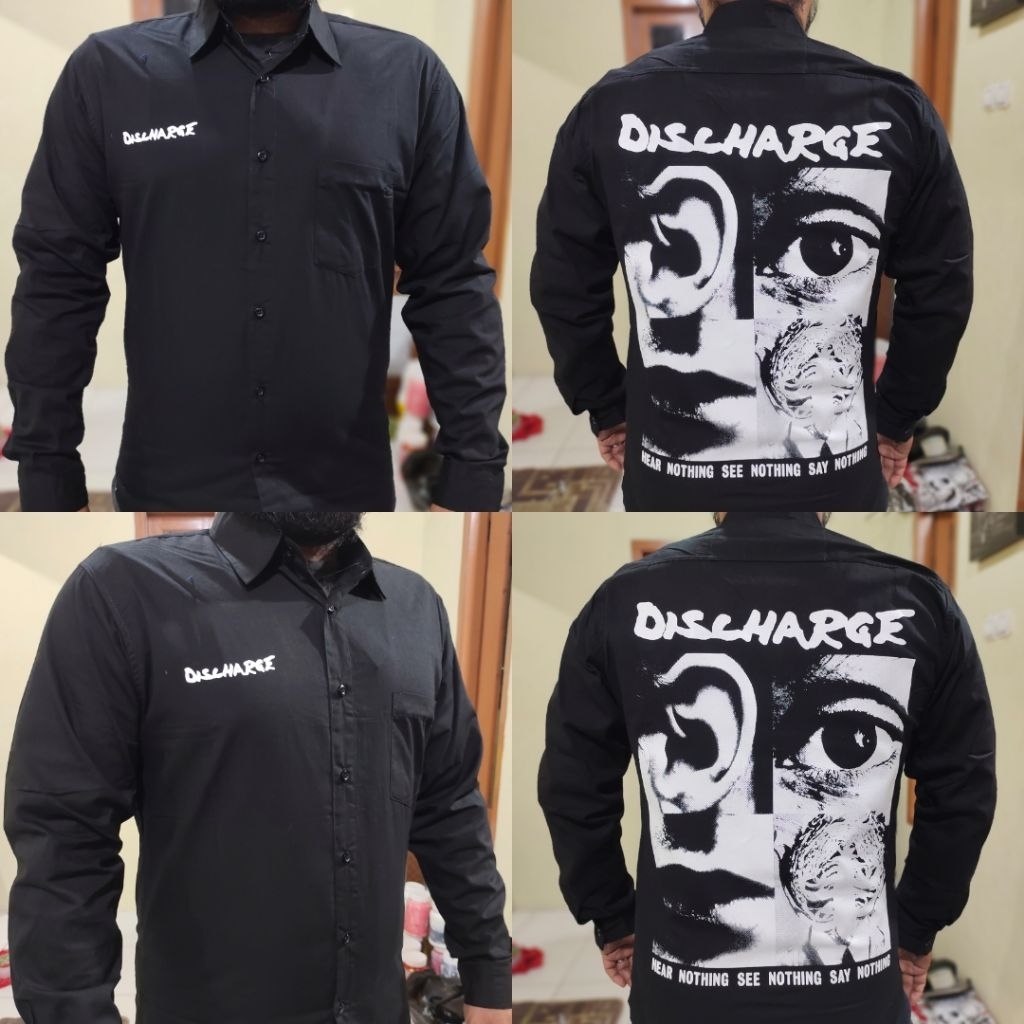 KEMEJA LENGAN PANJANG BAND PUNK DISCHARGE