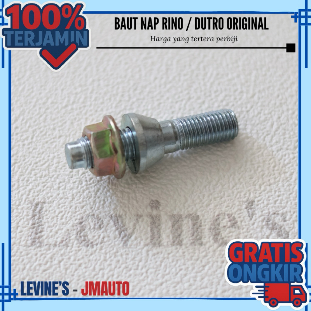 baut nap rino original (harga per biji) / baut nap dutro original / baut as roda roda belakang dutro