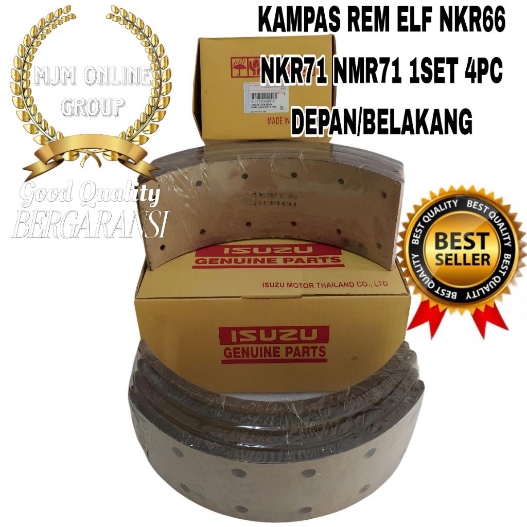 Kampas rem Elf Nkr66 Nkr71 Kanvas rem Nkr 71 Nkr 66 depan/belakang