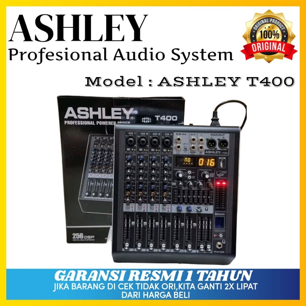 Power Mixer Ashley T400 Original Power mixer 4 Channel