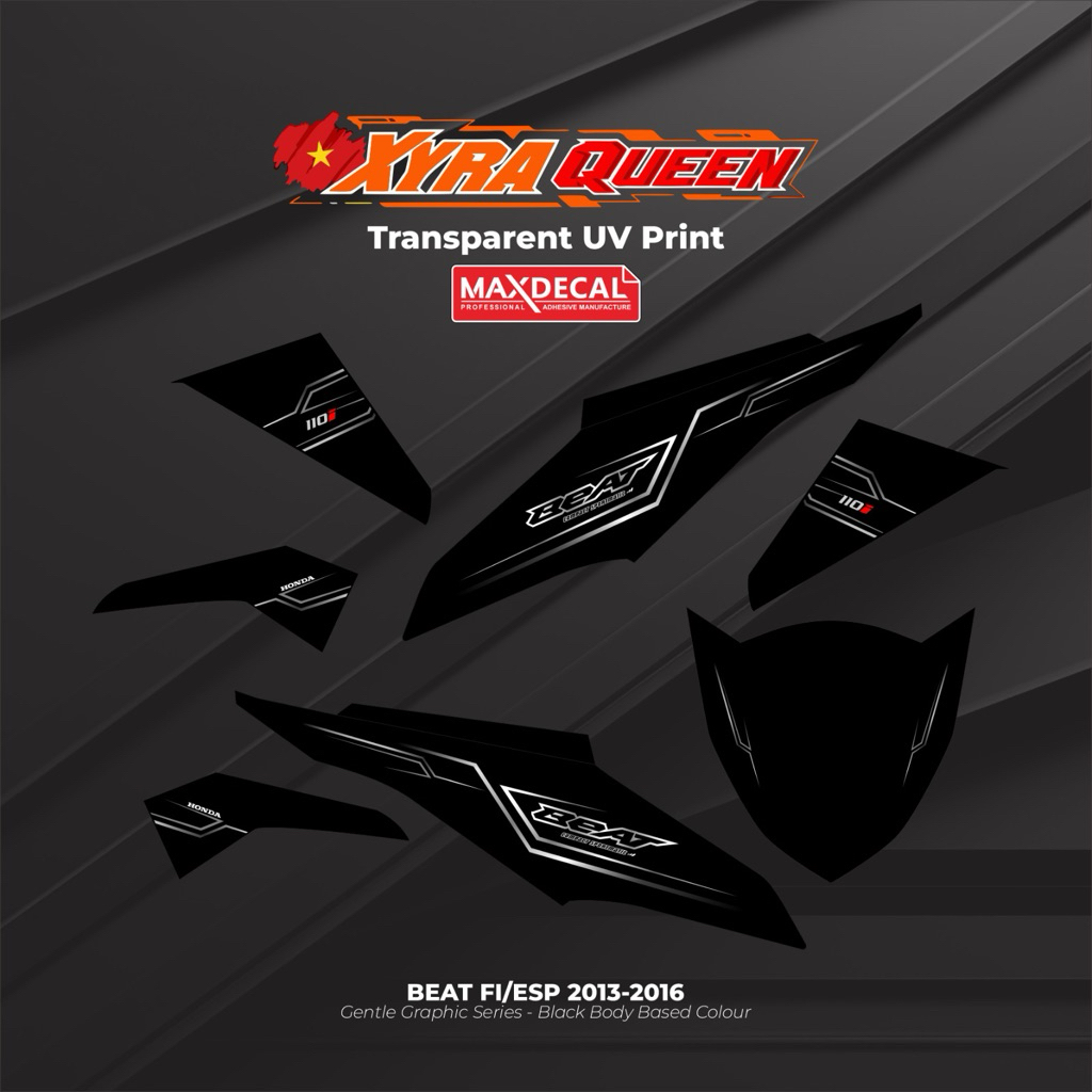 striping transparan beat fi bahan premium maxdecal glossy