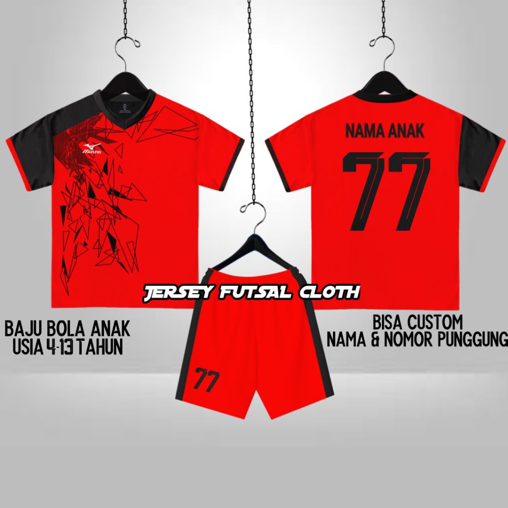 Baju bola anak anak Jersey SSB anak SD SMP Set