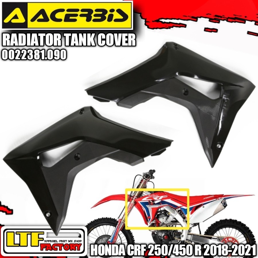 HONDA CR - CRF 250 300 450 R RX ENDURO SPESIAL 2017 2018 2019 2020 2021 - ACERBIS RADIATOR SCOOP TAN