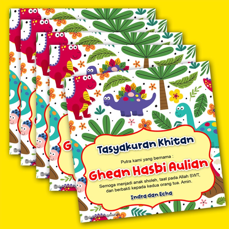 Stiker khitanan murah Kartu Aqiqah isi 50 pcs Stiker Aqiqah Kartu khitanan Undangan khitanan Kartu u