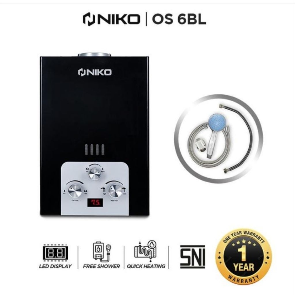 WATER HEATER GAS NIKO ONSEN 6LITER PEMANAS AIR GAS NIKO 6L