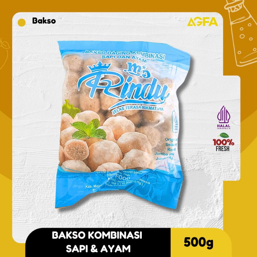 

Bakso Daging Ayam & Sapi Premium 500gr – Kenikmatan Ganda, Cita Rasa Lebih / Bakso Ayam / Bakso Sapi / Bakso Rindu / Bakso Daging