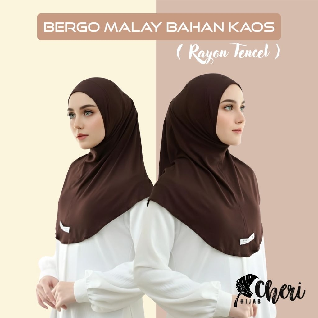 Bergo Malay Rayon Tencel // Jilbab Bahan Kaos Premium // Bergo Instan Kaos Rayon // bergo Sport