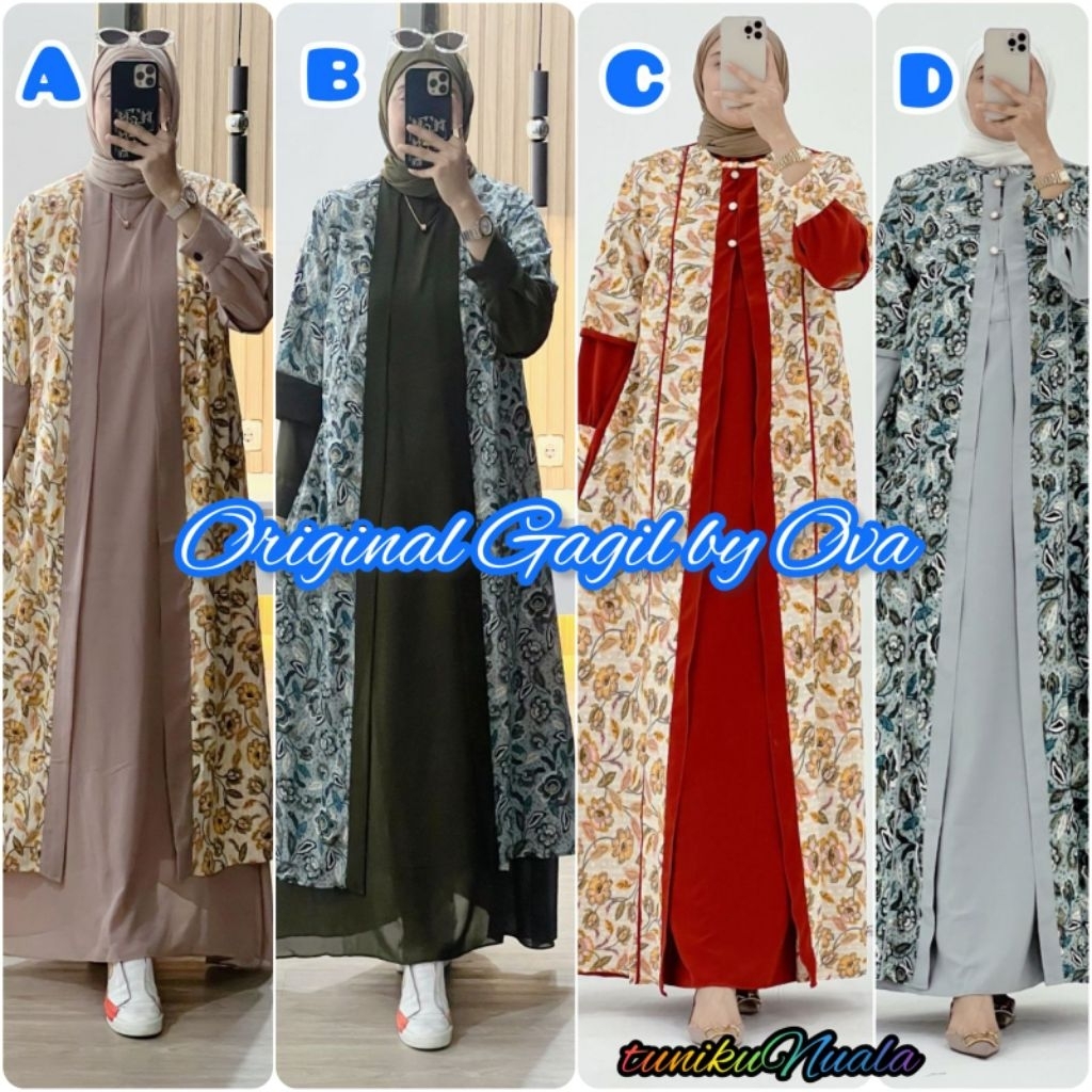 DRESS TSABINA  PREMIUM ORIGINAL GAGIL BY OVA & DRES KALISTA PREMIUM ORIGINAL GAGIL BY OVA