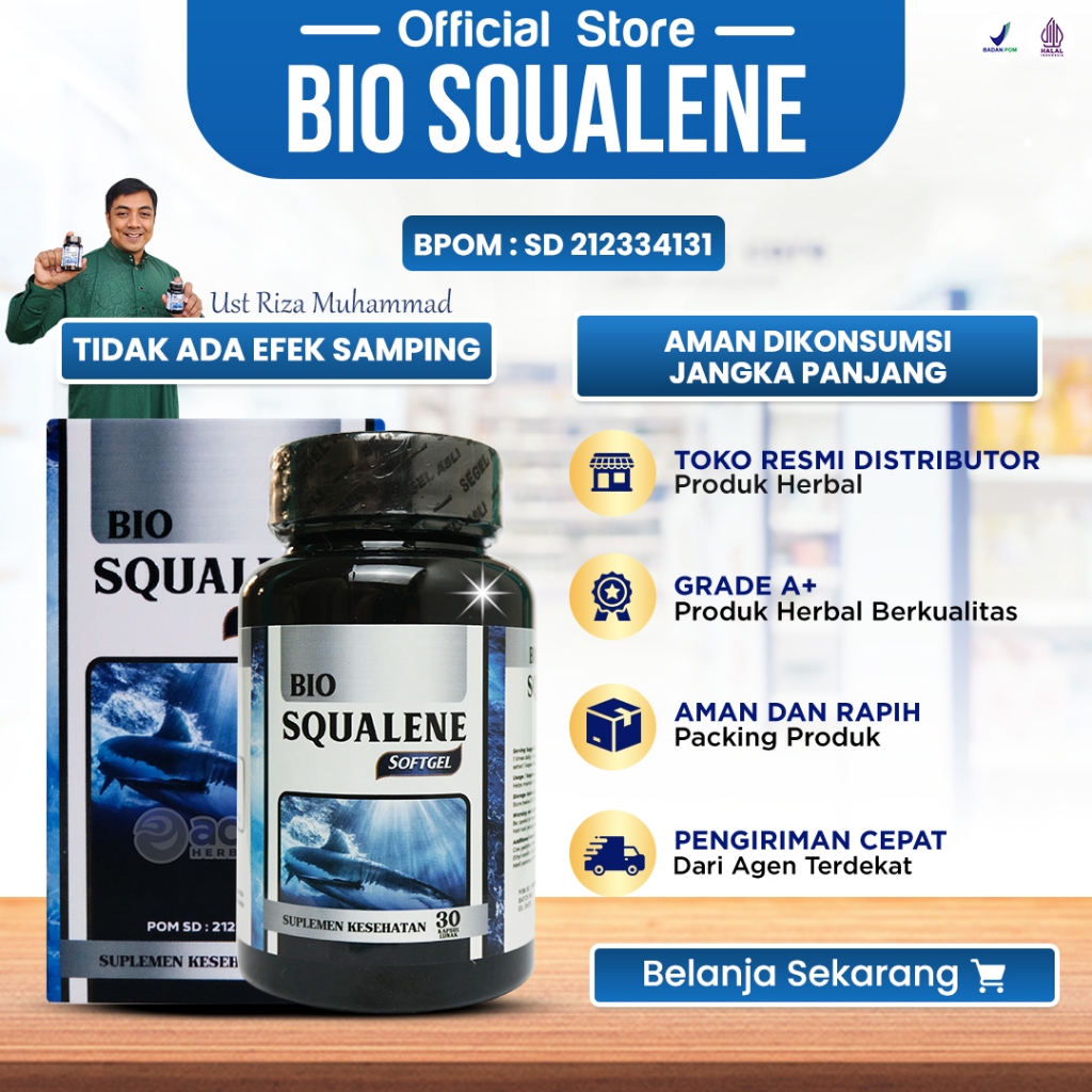 Bio Squalene Softgel Original Bpom Halal Mui
