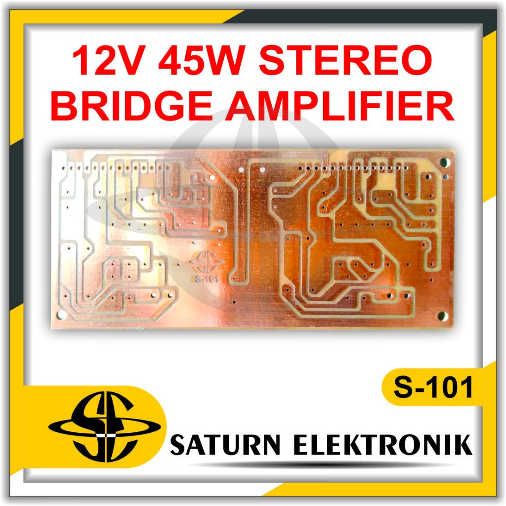PCB 12V45W Stereo Bridge Amplifier S-101