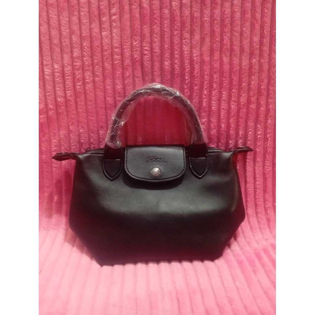 LongChamp Le Pliage Black Cuir