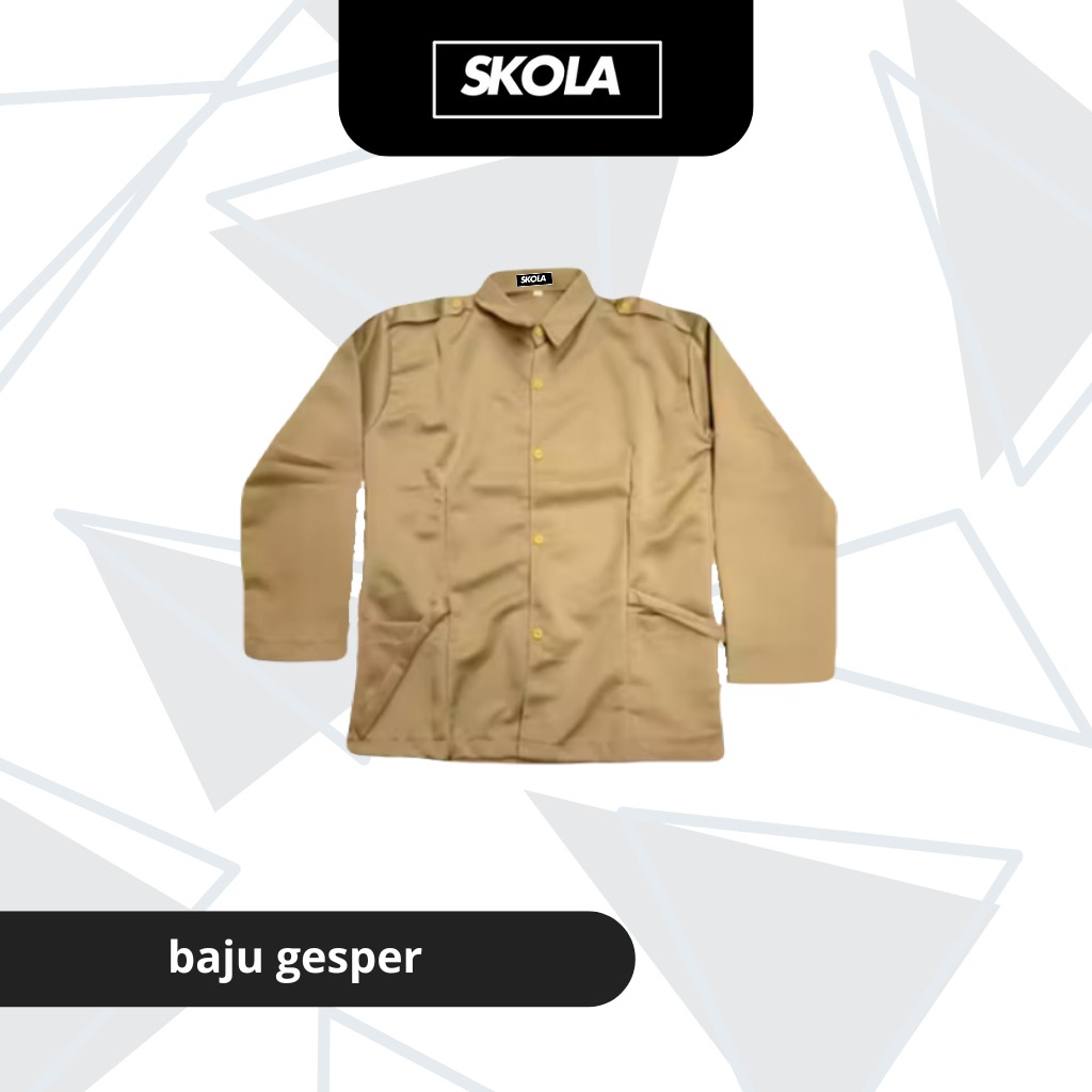 SKOLA - Seragam Sekolah Baju Pramuka Wanita Model Tali Gesper SD SMP SMA  Bahan Elemen