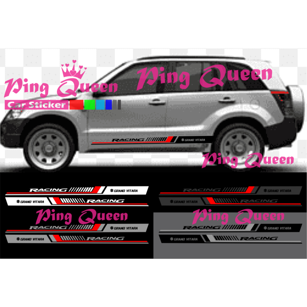 new sticker stiker mobil grand vitara cutting sticker mobil suzuki grand vitara
