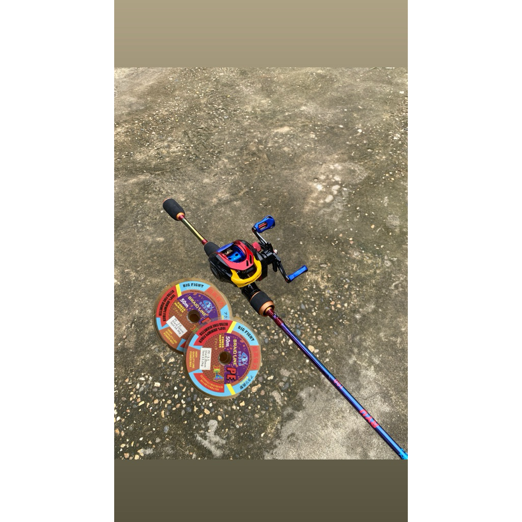 set baitcasting Zorro Ryu dan Zorro Primus (free senar PE)