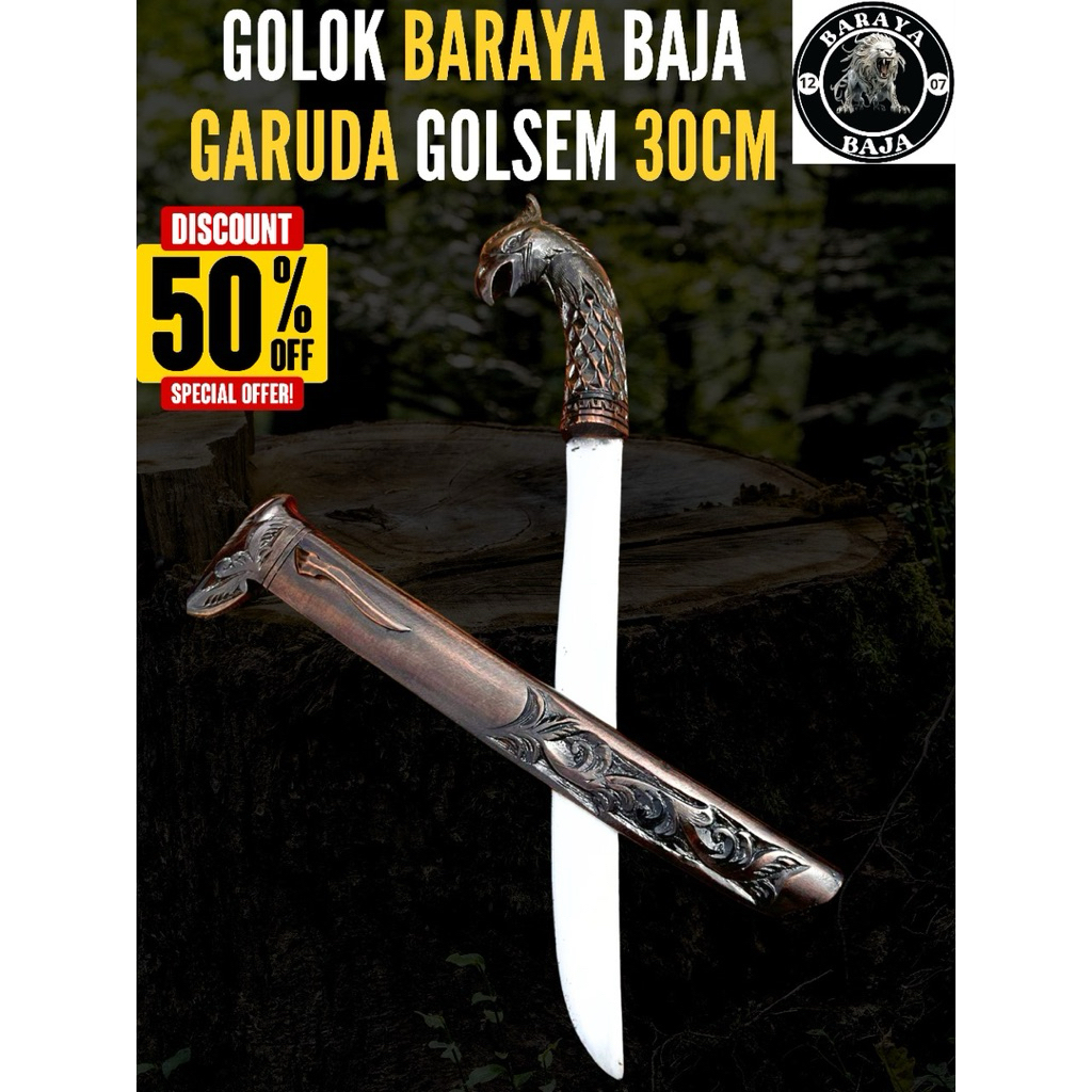 BARAYA BAJA GOLOK SEMBELIH WA UPONK 30 cm gagang garuda