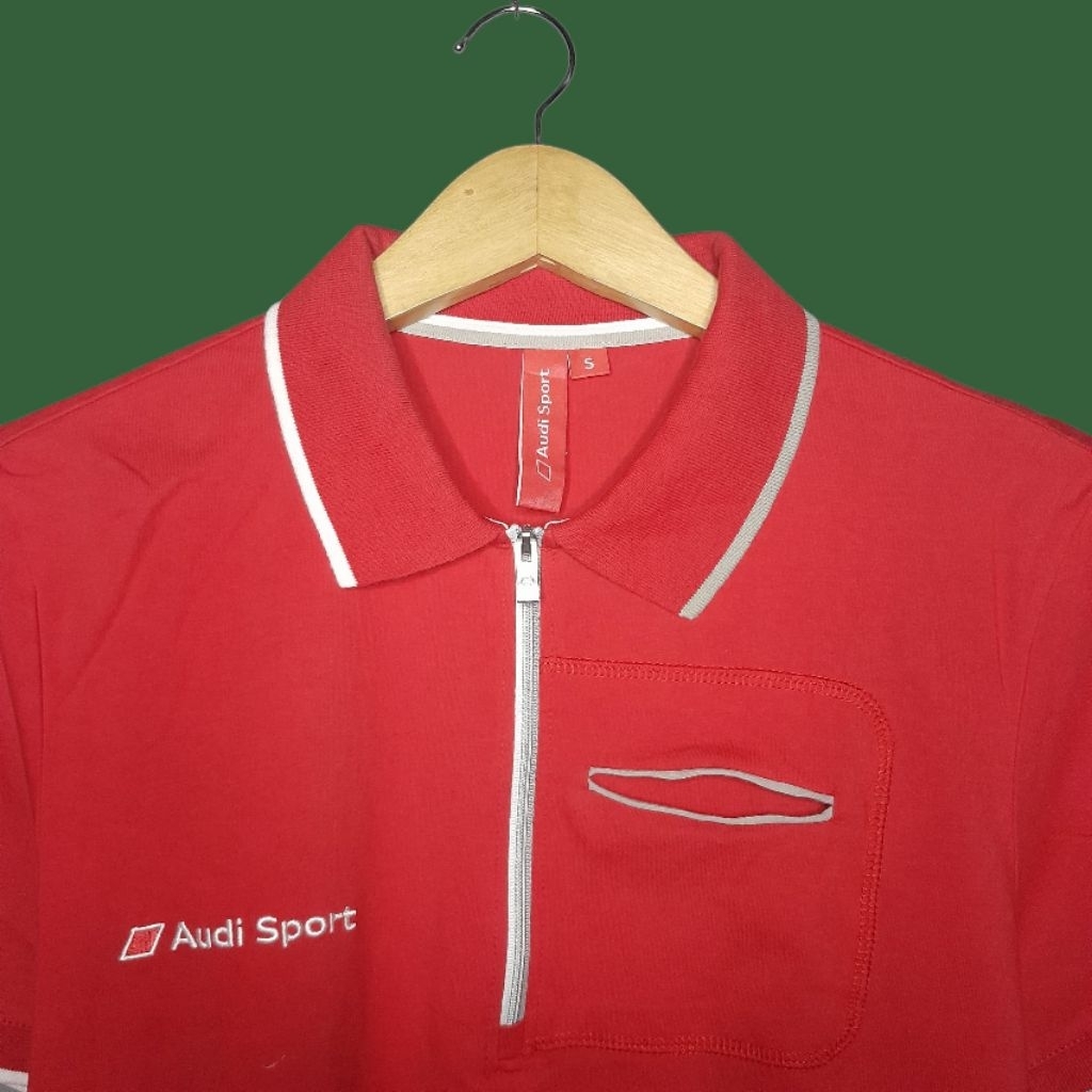 AUDI MOTORSPORT HERREN DTM HALF ZIPPER  Pria, Atasan Half Zipper Pria