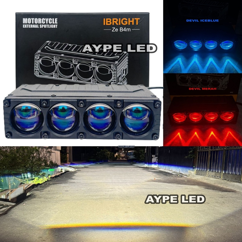 Lampu Tembak Biled ZE B1M B2M B3M B4M  Bluelens Cut Off Rapi Biled Kipas Pendingin Devil eyes