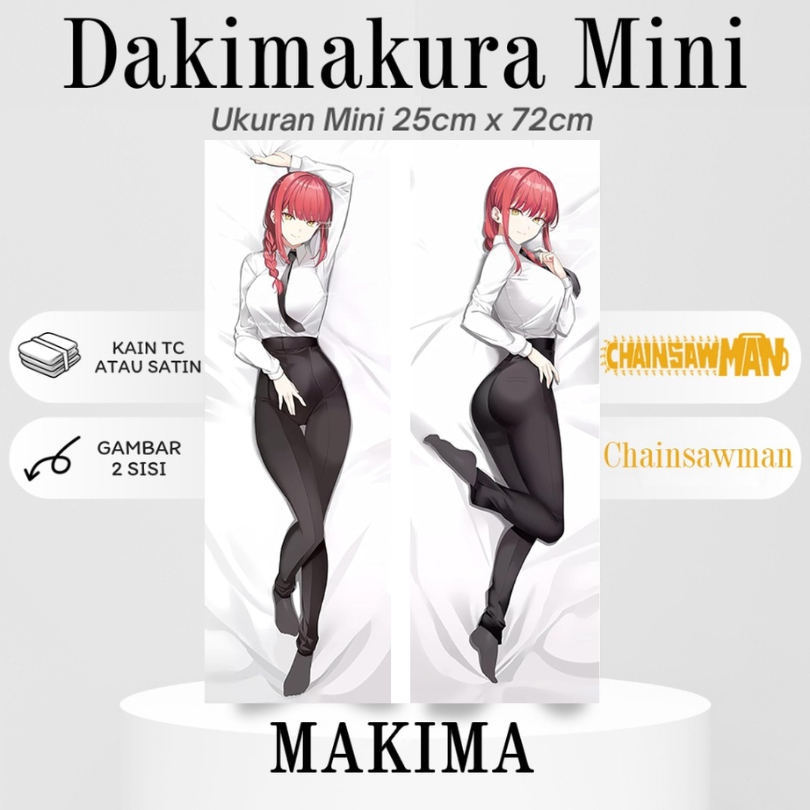 DAKIMAKURA MINI Chainsawman MAKIMA Bantal Anime Waifu Mini Chainsaw man